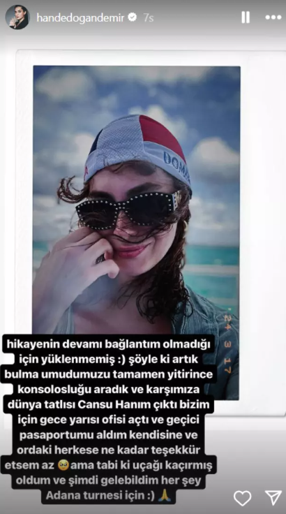 hande dogandemir dominik tatili sonrasi ucagini kacirdi